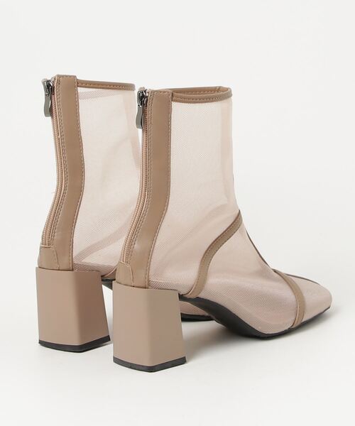 「PREFERIR」 「haremode」ショートブーツ 24.5cm ベージュ レディース_画像2