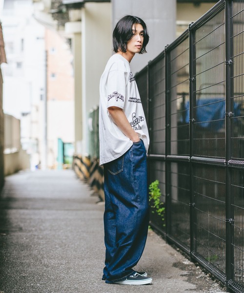 U.S. AIR FORCE 染み込み Tシャツ 袖裾共シングルステッチ 軍物 90s USA製 Championチャンピオン INDIANA 染み込みプリント T