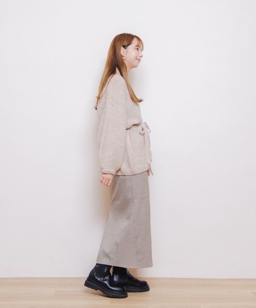 「flower」 ニットカーディガン FREE グレー レディース_画像7