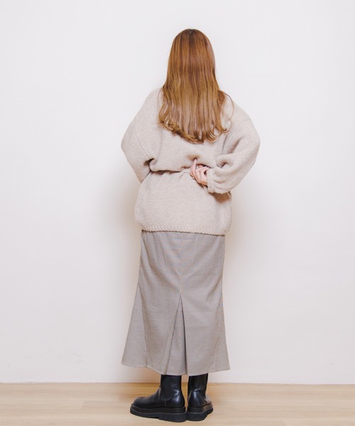 「flower」 ニットカーディガン FREE グレー レディース_画像8