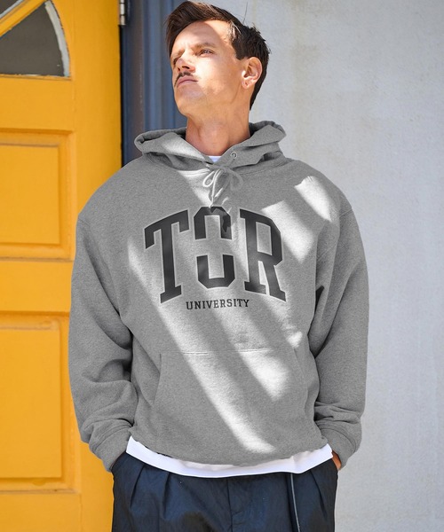 THEOREM パーカー mpa3822-Printed College Hoodie パーカー メンズ 