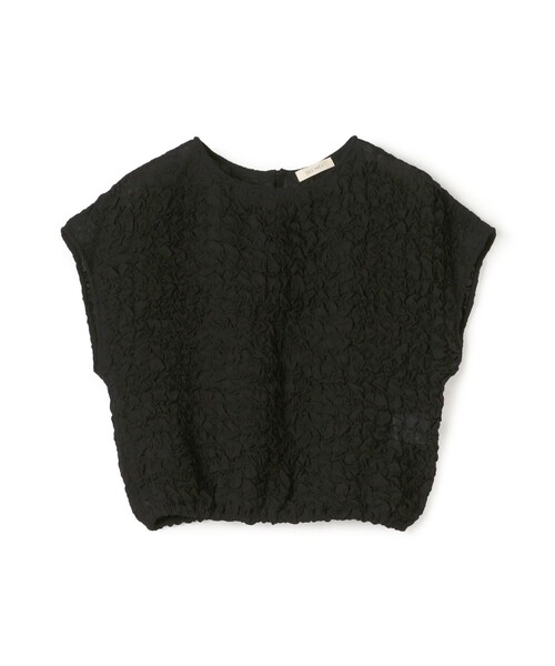 ブラウス シャツ シャーリングシルク ショートプルオーバー レディース