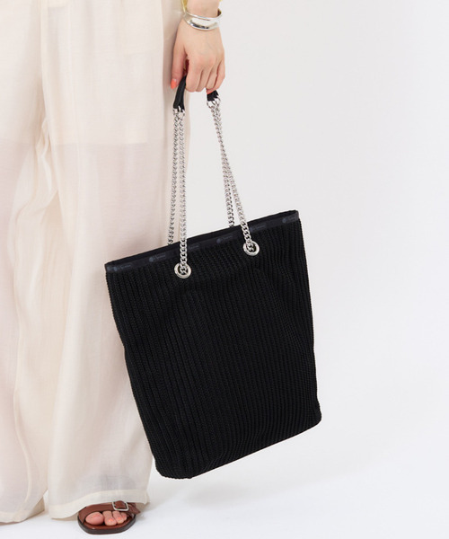 レスポートサック チェーントートバッグ ブラッククロシェ LeSportsac（レスポートサック） トートバッグ CHAIN CROCHET N/S TOTE