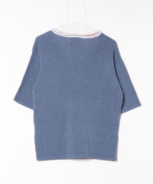 「glamb」 Vネックニット 0 ブルー メンズ