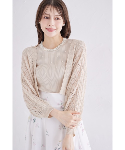 tocco closet（トッコ クローゼット） カーディガン カギ編み