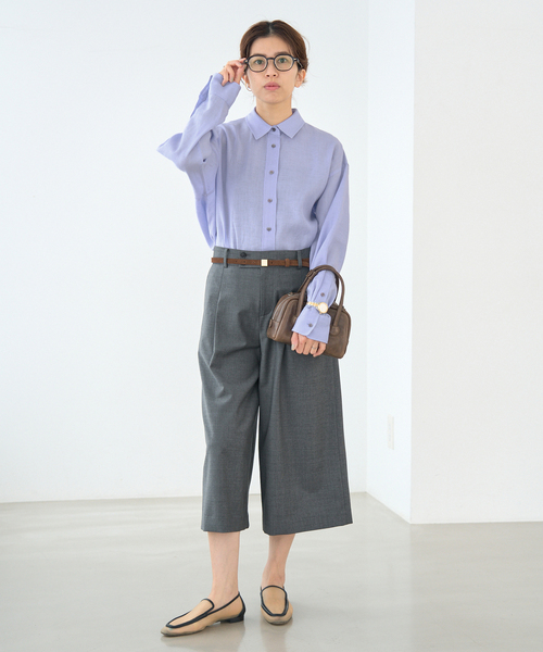 IENA ブラウス シャツ 「追加」ウォッシャブル リネン2WAY