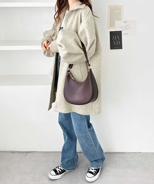 「GeeRA」 コート MEDIUM チャコール レディース_画像5