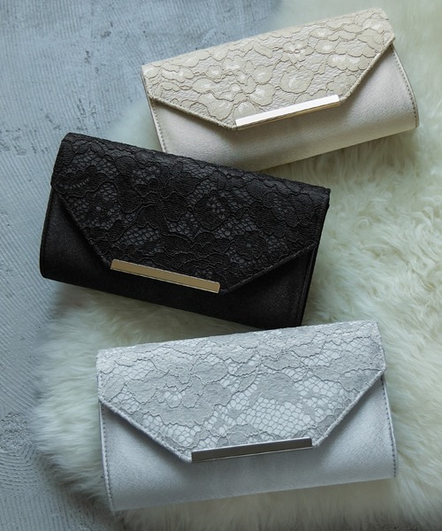 niana ベージュ クラッチバッグ　新品 ニアナ niana 3way刺繍レースクラッチバッグ 結婚式 （ベージュ