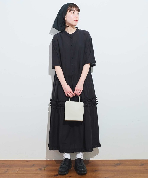 美品 fig London フィグロンドン 袖プリーツ コットン ワンピース 美品 fig London フィグロンドン 袖プリーツ コットン