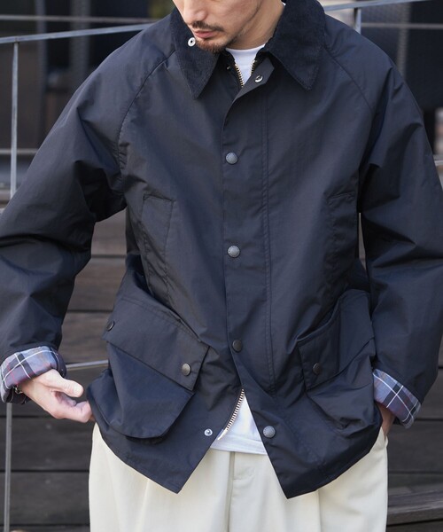 Barbour（バブアー） ナイロンブルゾン 42 オフホワイト メンズ