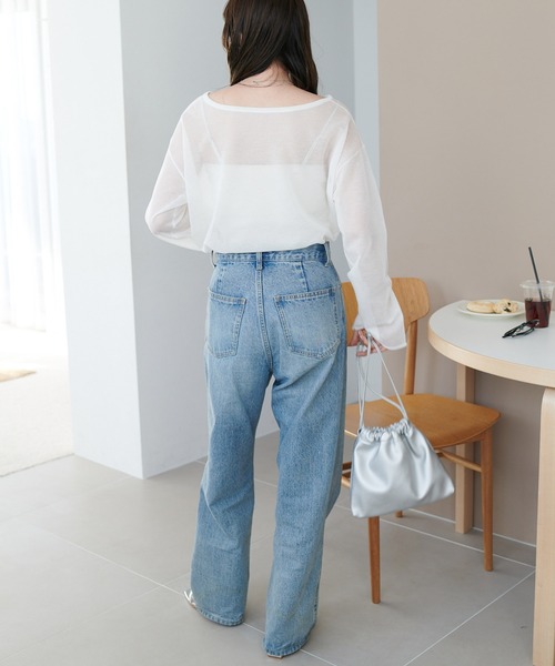 「DISCOAT」 長袖ニット FREE ベビーピンク レディース_画像5