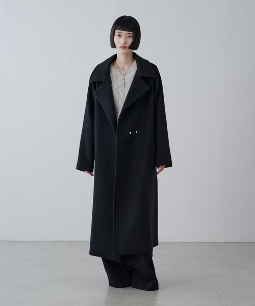 Lui'sルイス ハイクオリティメルトンオーバーコート　チェスターコートSサイズ Lui's（ルイス） コート チェスターコート ビーバーメルトンオーバー