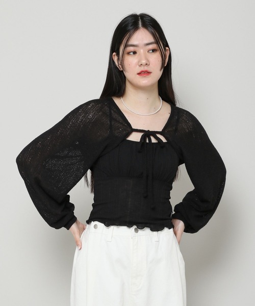 「ALAND」 ボレロ FREE グレー レディース_画像4