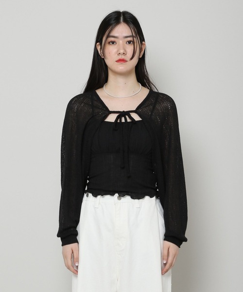 「ALAND」 ボレロ FREE グレー レディース_画像6