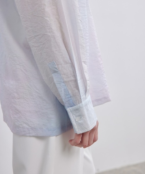 「ELOOPS」 長袖シャツ M ブルー系その他 レディース