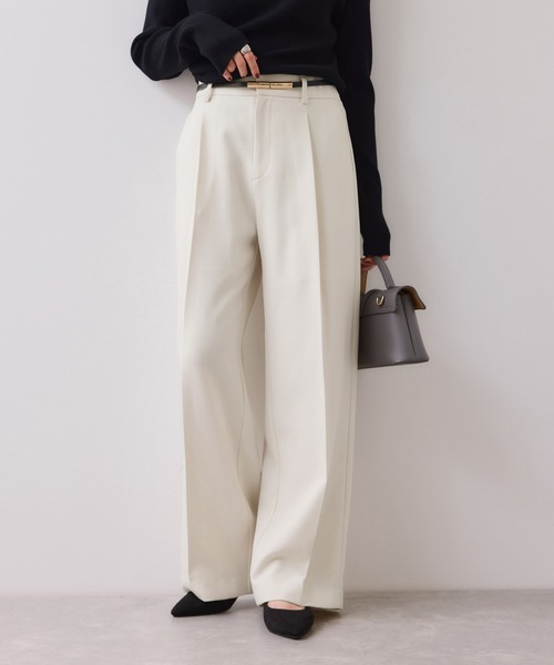 VIS（ビス） スラックス パンツ 「美easy」ウーリッシュワンタック