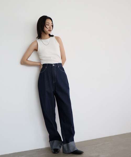 「hellam」 デニムパンツ SMALL インディゴブルー レディース