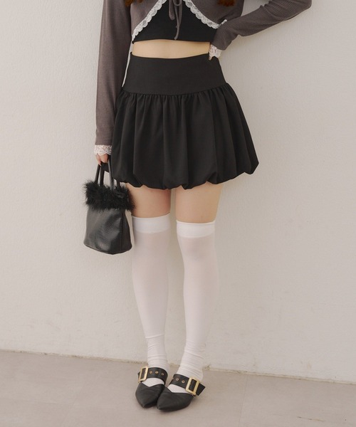  ミニバルーンフレアスカート ANOTHER BRANCH OLIVE des OLIVE スカート バルーンミニスカート