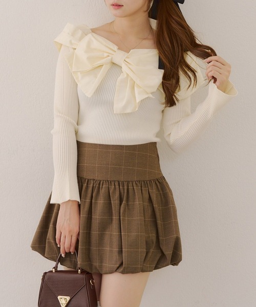 ANOTHER BRANCH OLIVE des OLIVE スカート バルーンミニスカート
