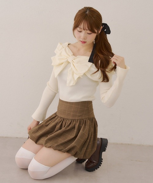 ANOTHER BRANCH OLIVE des OLIVE スカート バルーンミニスカート