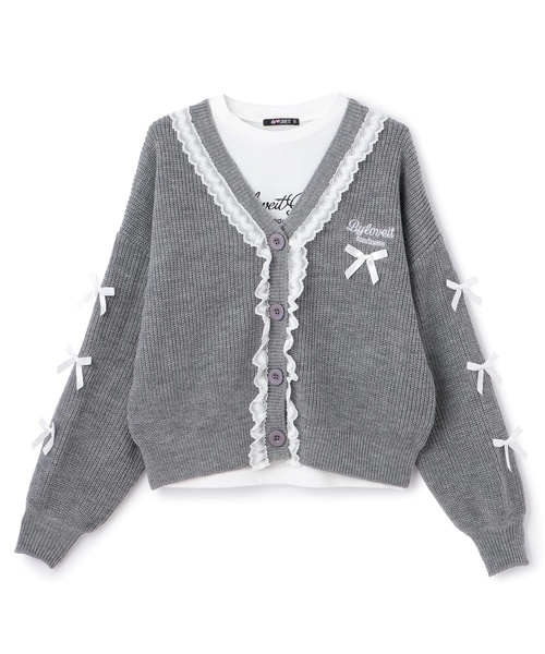 by LOVEiT カーディガン リボンポイントカーデTシャツセット キッズ