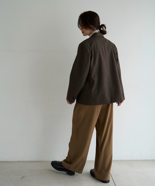 meilmada ジャケット テーラードジャケット ウール混チェック