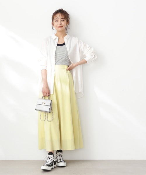 「N.（N. Natural Beauty Basic）」 長袖シャツ MEDIUM オフホワイト レディース