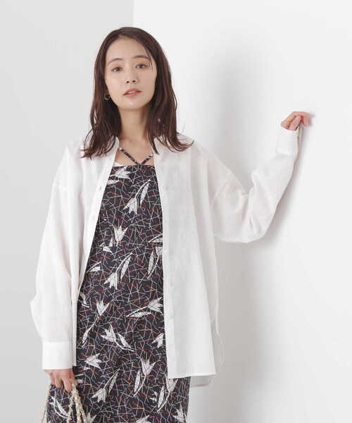 「N.（N. Natural Beauty Basic）」 長袖シャツ MEDIUM オフホワイト レディース