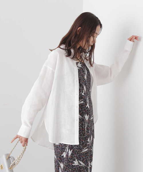 「N.（N. Natural Beauty Basic）」 長袖シャツ MEDIUM オフホワイト レディース