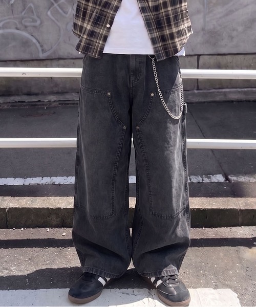 SPINNS（スピンズ） ワイドパンツ パンツ ダックバギーパンツ