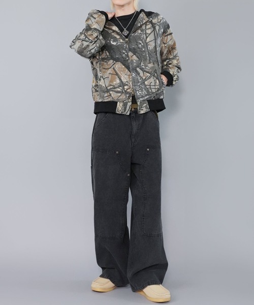 SPINNS（スピンズ） パンツ ダックバギーパンツ/ダブルニー/ワイド