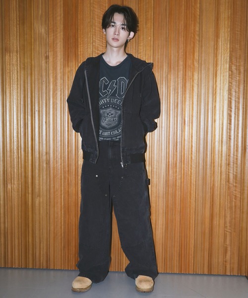 SPINNS（スピンズ） パンツ ダックバギーパンツ/ダブルニー/ワイド