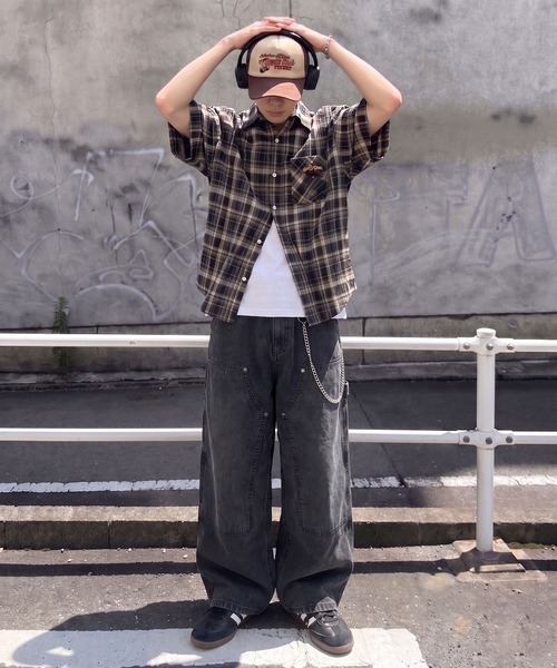 SPINNS（スピンズ） ワイドパンツ パンツ ダックバギーパンツ
