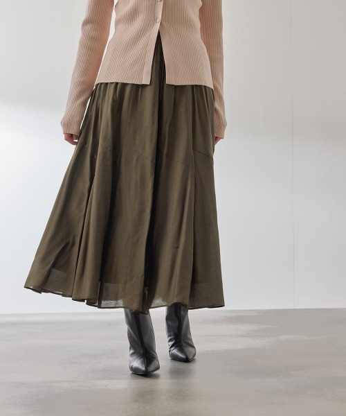 QUEENS COURT（クイーンズコート） スカート シルキーローンウエスト