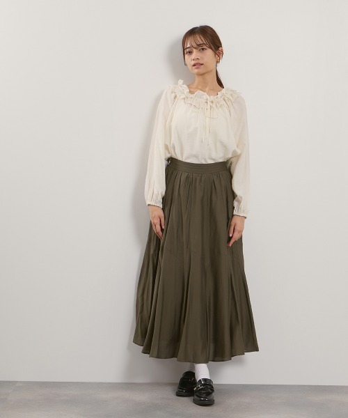 QUEENS COURT（クイーンズコート） スカート シルキーローンウエスト