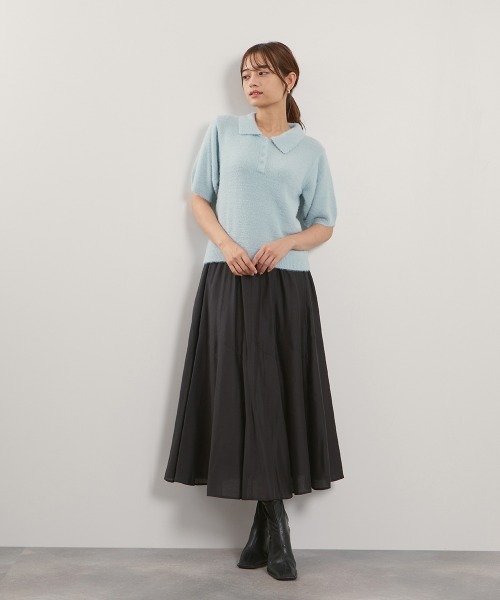 クイーンズコート（QUEENS COURT）/シルキーローンウエストプリーツスカート≪手洗い可能≫ QUEENS COURT（クイーンズコート） スカート シルキーローンウエスト