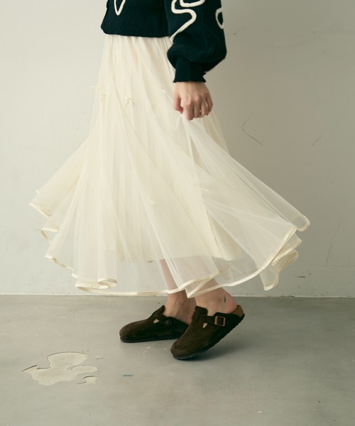 Lunea スカート リボンチュールロングスカート : ZOZOTOWN Yahoo!店