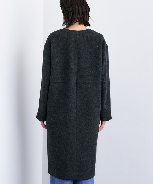 INDIVI（インディヴィ） ノーカラーコート コート 「軽量／ウール混