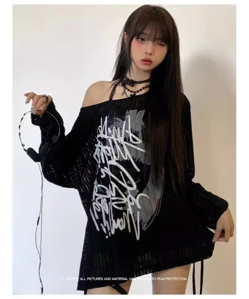 tシャツ Y2K ロゴプリント 長袖 レディース : ZOZOTOWN Yahoo!店