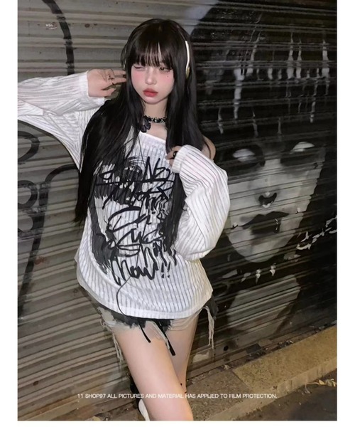 tシャツ Y2K ロゴプリント 長袖 レディース : ZOZOTOWN Yahoo!店