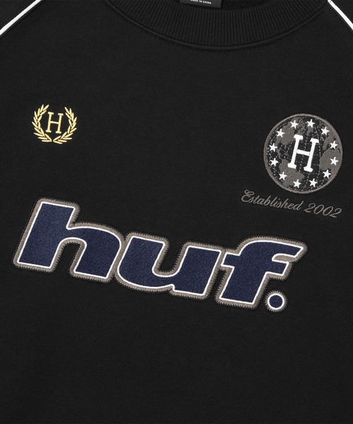 HUF（ハフ） トレーナー スウェット LUX DRAWCORD CREW メンズ