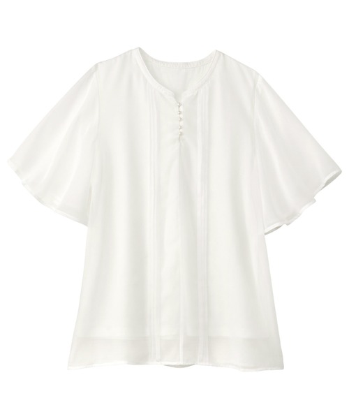 「alotta」 半袖ブラウス L ネイビー レディース_画像6