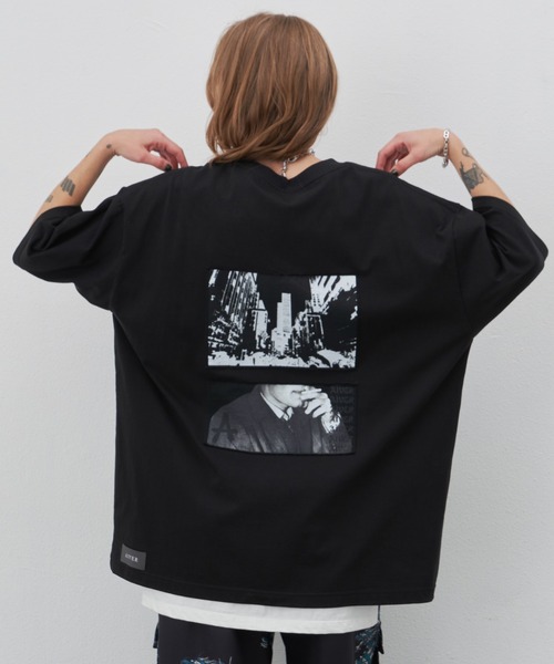 「AIVER」 半袖Tシャツ MEDIUM チャコールグレー メンズ_画像5