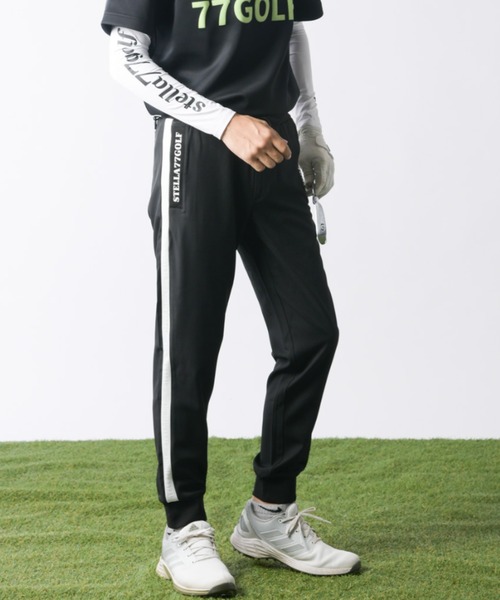 STELLA77GOLF パンツ ライン入りゴルフジョガーパンツ メンズ