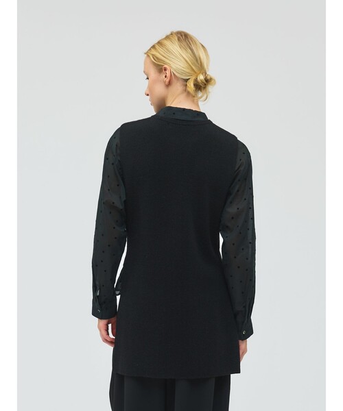 mizuiroind（ミズイロインド） ベスト ジレ サイドスリットリブベスト