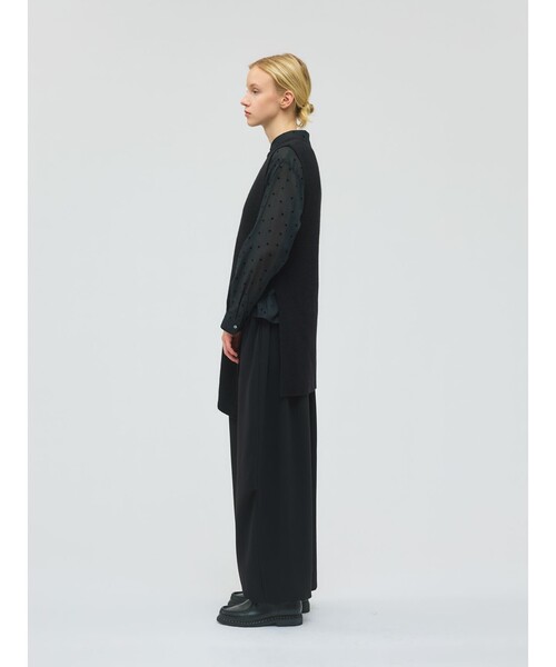 mizuiroind（ミズイロインド） ベスト ジレ サイドスリットリブベスト