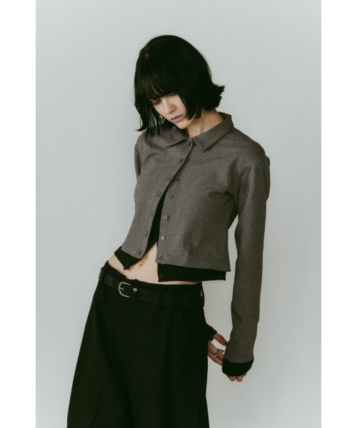 【新品タグ付き】knuthmarf 2piece polo tops グレー Knuth Marf（クヌースマーフ） カーディガン 2piece polo tops