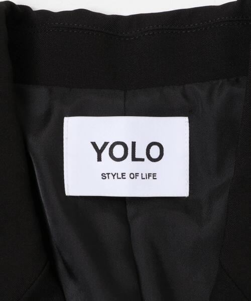 即納ラインファージャケット yolo 短丈ファージャケット 黒 KA0151 