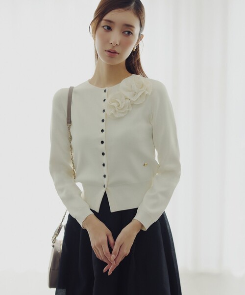 TOCCA（トッカ） カーディガン GLOW CORSAGE KNIT ニットカーディガン