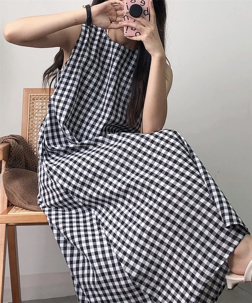 「MAISON DE THERESE」 ノースリーブワンピース LARGE ブラック レディース_画像6